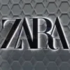 new zara logo sign eindhoven netherlands november fashion store black white backlit 345100648